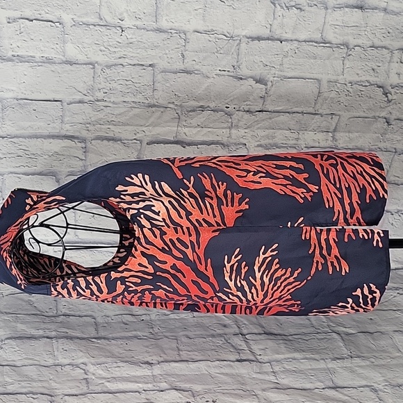 MICHAEL Michael Kors Navy and Coral Blouse - Picture 5 of 7